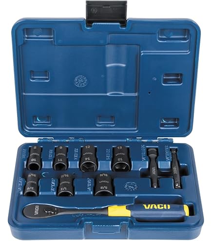 VACO VAC4092 2-in-1 Impact Flip Socket Set, 1/4-Inch Drive